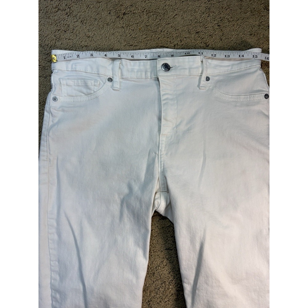 Lucky Brand Ava Skinny Jeans Women Size 10/30 White Mid Rise Preppy - Picture 6 of 9